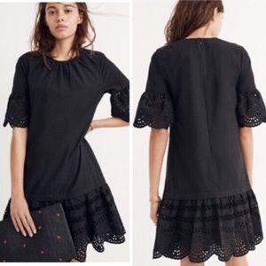 Madewell eyelet drop waist dress XXS